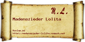 Madenszieder Lolita névjegykártya